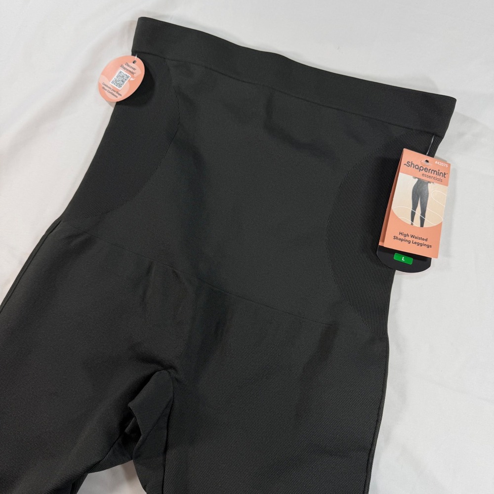 Shapermint Essentials High Waisted Shaping Leggings Black‎ Large 42075 NWT
